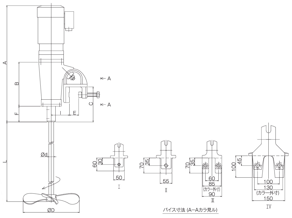 ケミカル機器 可搬型 撹拌機 KP-400