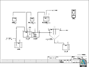 CDE 凝集沈殿処理装置 フローシート CDE-01 DXF CAD