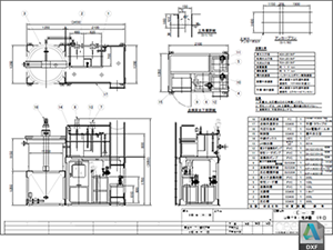 CDE 凝集沈殿処理装置 標準図 CDE-01 DXF CAD