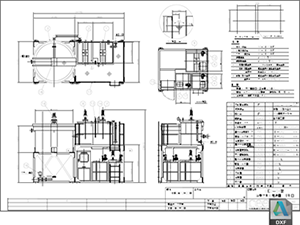 CDE 凝集沈殿処理装置 標準図 CDE-04 DXF CAD