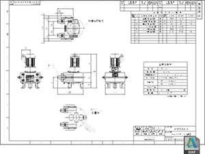 ケミカル機器 チューブポンプ CZT-25-1 標準図 DXF CAD