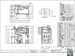 PFD 加圧浮上処理装置 標準図 PFD-03 DXF CAD