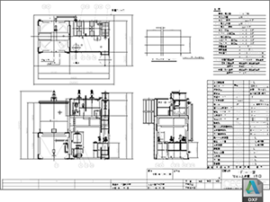 PFD 加圧浮上処理装置 標準図 PFD-08 DXF CAD