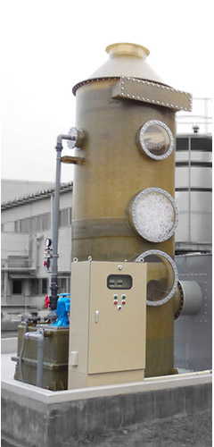 シーズ株式会社 導入事例 排ガス処理 湿式スクラバー